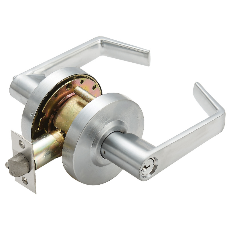 7201 Heavy Duty Designer LEVER COMERCIAL LEVER Blocarea ușii (funcție de intrare, Satin Chrome) Mânerul ușii industriale de gradul 2